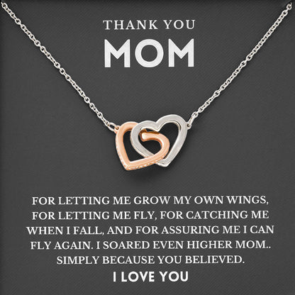 To My Mom Necklace Thank You  Keepsake