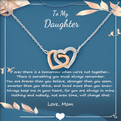 To My Daughter Necklace Message & Elegant Box, Necklace Gifts For Daughter, Valentines Day, Graduation, Birthday, Wedding, Christmas Gifts From Mom