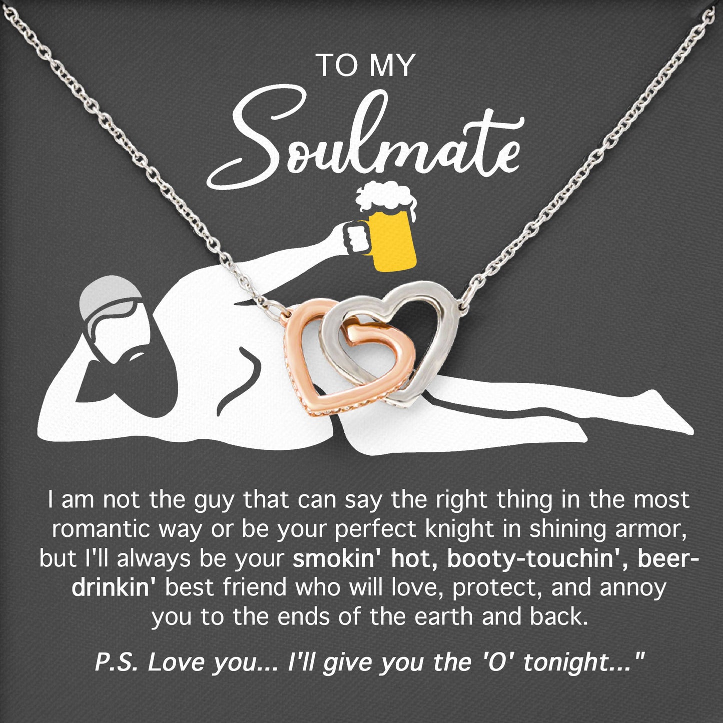 To My Soulmate Sterling Silver Pendant Necklace