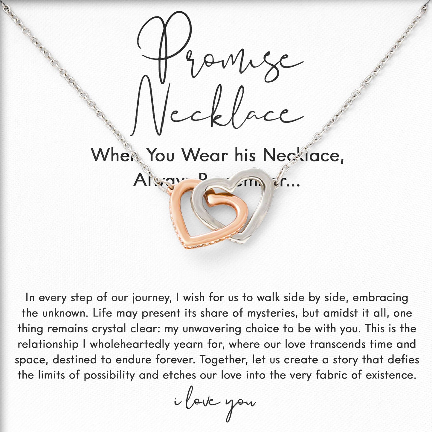 Promise Necklace Gift For Girlfriend, Valentine's Day Birthday Gifts Ideas