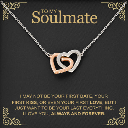 To My Soulmate Necklace Romantic Valentine Gift with Sentimental Message Card