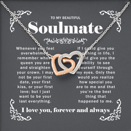 To My Beautiful Soulmate Necklace Meaningful Romantic Gift for Girlfriend, Fiancée