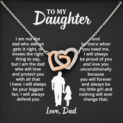 To My Daughter From Dad Necklace 925 Sterling Silver Graduation Gifts Birthday Christmas Message Card＆LED Gift Box