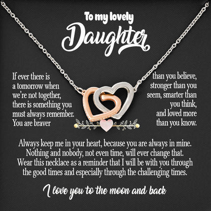 To My Lovely Daughter Necklace Gift For Birthday Wedding Graduation, Valentine's Day From Dad, Mom