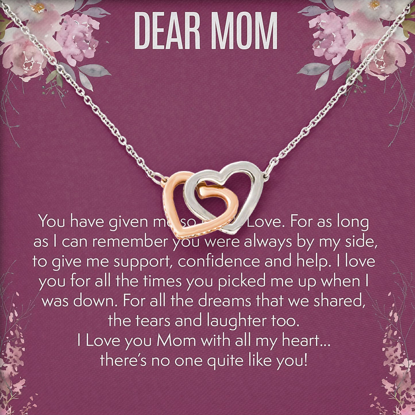 Dear Mom Necklace Valentine Mother Day Gift