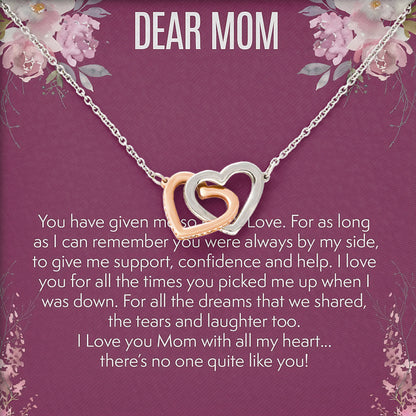 Dear Mom Necklace Valentine Mother Day Gift