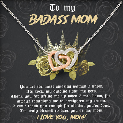 To My Badass Mom, Mother's Day Necklace Gift