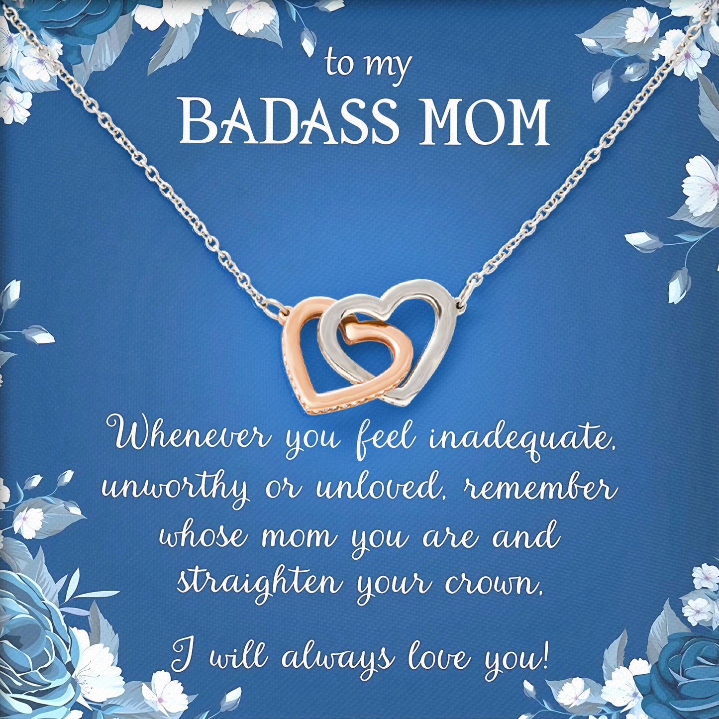 To My Badass Mom Sentimental Necklace Gift