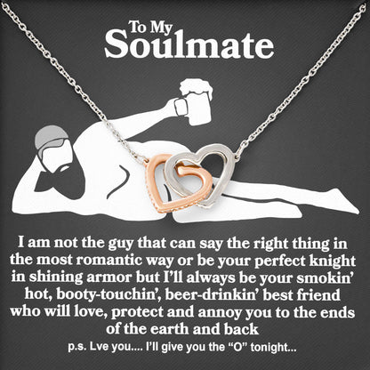 To My Soulmate Necklace Romantic Gift with Heartfelt Message Card for Her