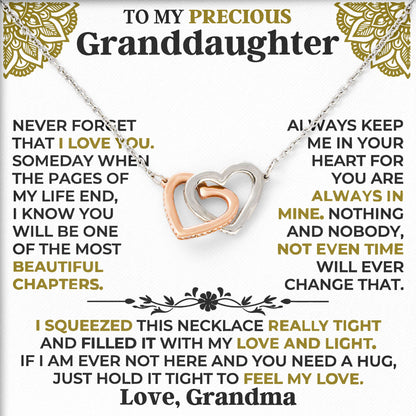 To My Granddaughter Necklace Meaningful Jewelry Gift for Birthday, Valentine, Graduation