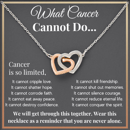 What Cancer Cannot Do Necklace, Breast Cancer Survivor Gifts For Female, Cancer Awareness Pendant Necklaces with Message Card and Gift Box