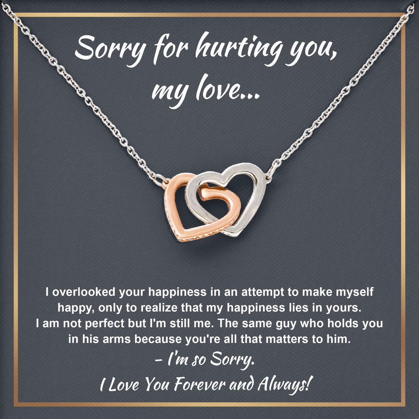 I'm Sorry For Hurting You Neckace, Forgive Me Gifts, Valentine, Birthday, Anniversary Gift, Apologize Gifts