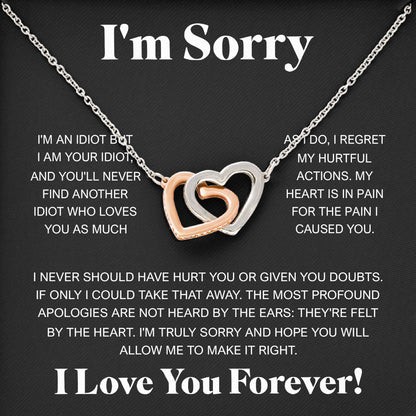 I'm Sorry Neckace, Forgive Me Gifts, Valentine, Birthday, Anniversary Gift, Apologize Gifts