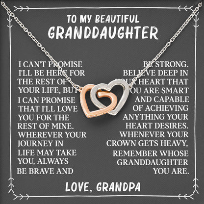 To My Granddaughter Necklace Meaningful Jewelry Gift