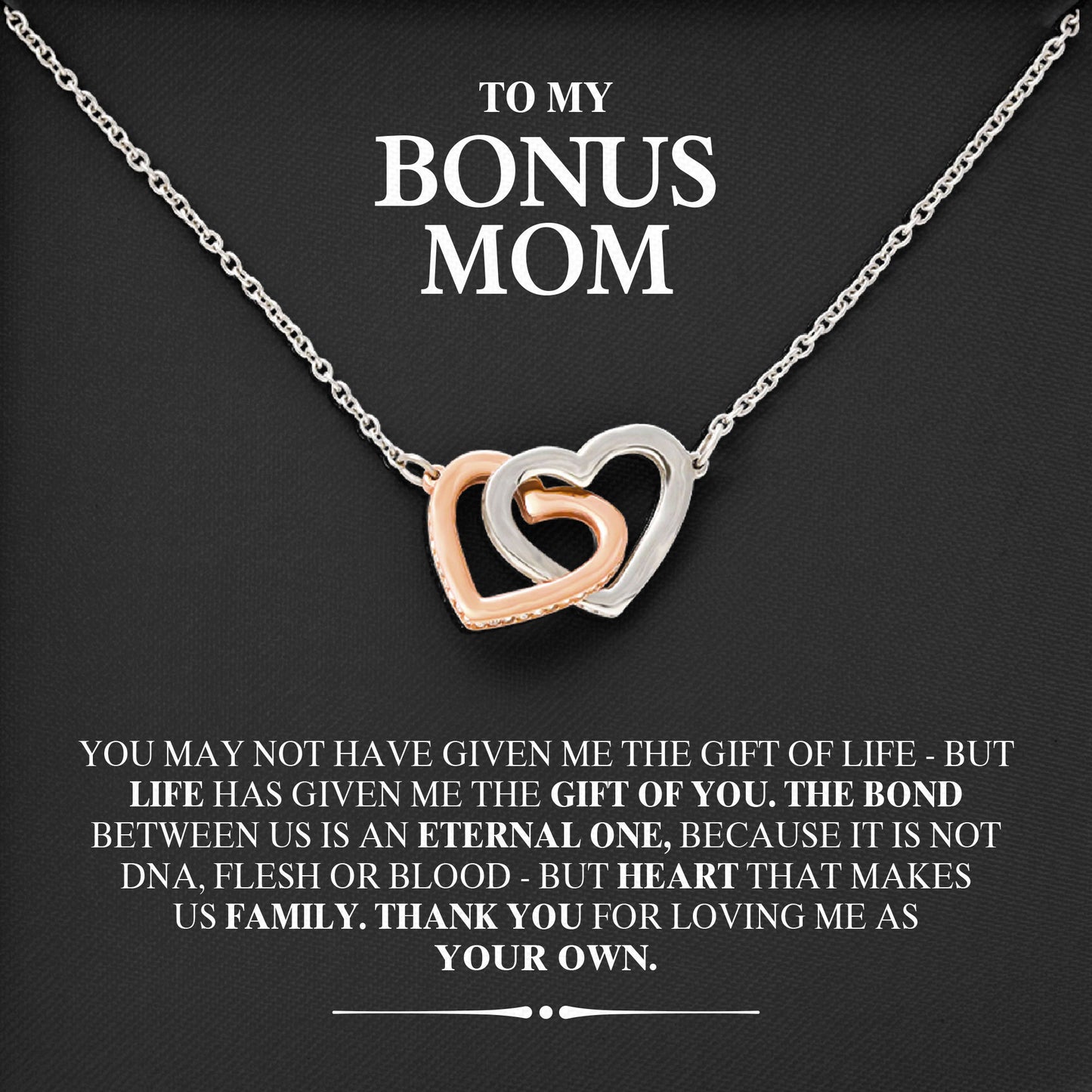 To My Bonus Mom Necklace from Son with Love