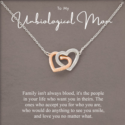 To My Unbiological Mom Keepsake Necklace Gift