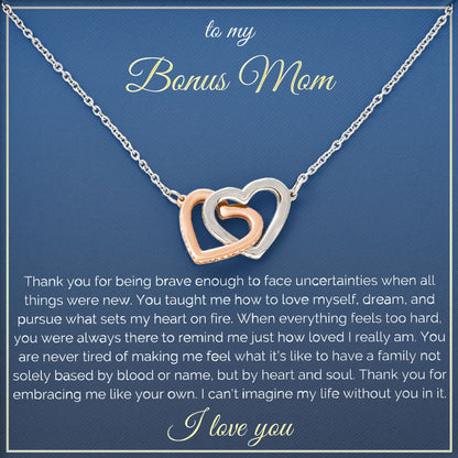 To My Bonus Mom Elegant Necklace Jewelry