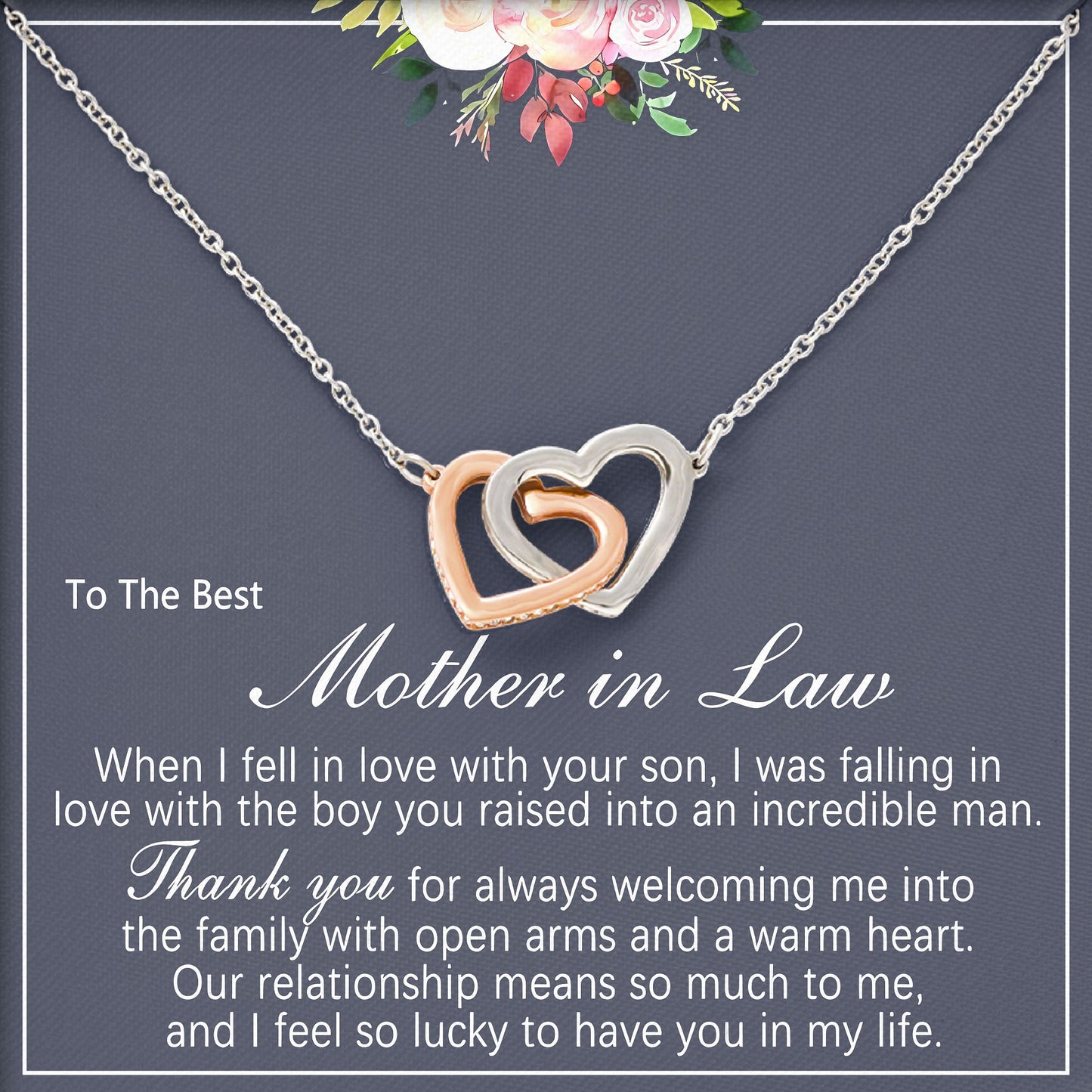 To The Best Mother In Law Necklace for Birthday and Anniversary