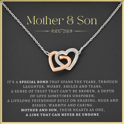 To My Mother And Son Necklace with Inspirational Message