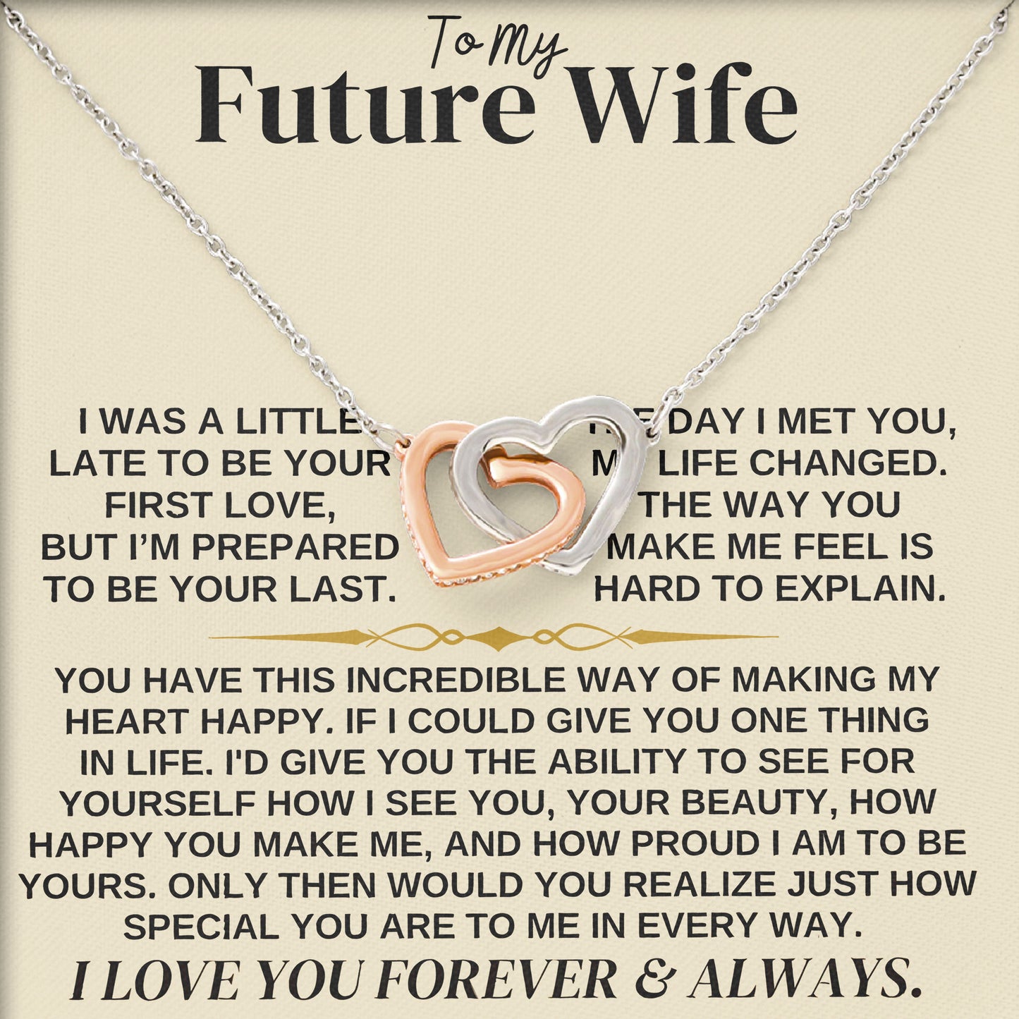 To My Beautiful Wife Jewelry Gift for Anniversary