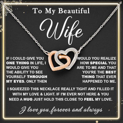 To My Beautiful Wife Necklace Gift Anniversary Birthday
