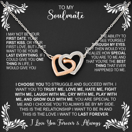 To My Soulmate Necklace Gift Anniversary Birthday