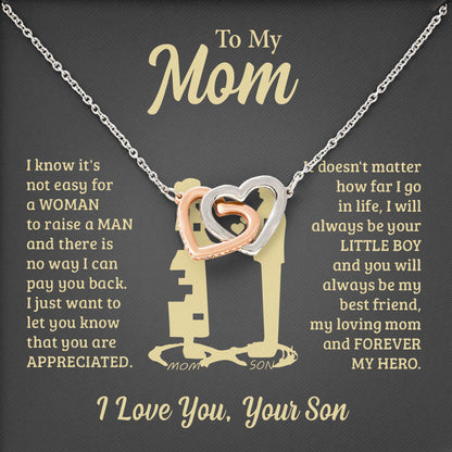 To My Mom Necklace Keepsake Jewelry