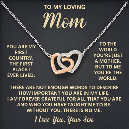 To My Loving Mom Necklace Gift for Mother’s Day
