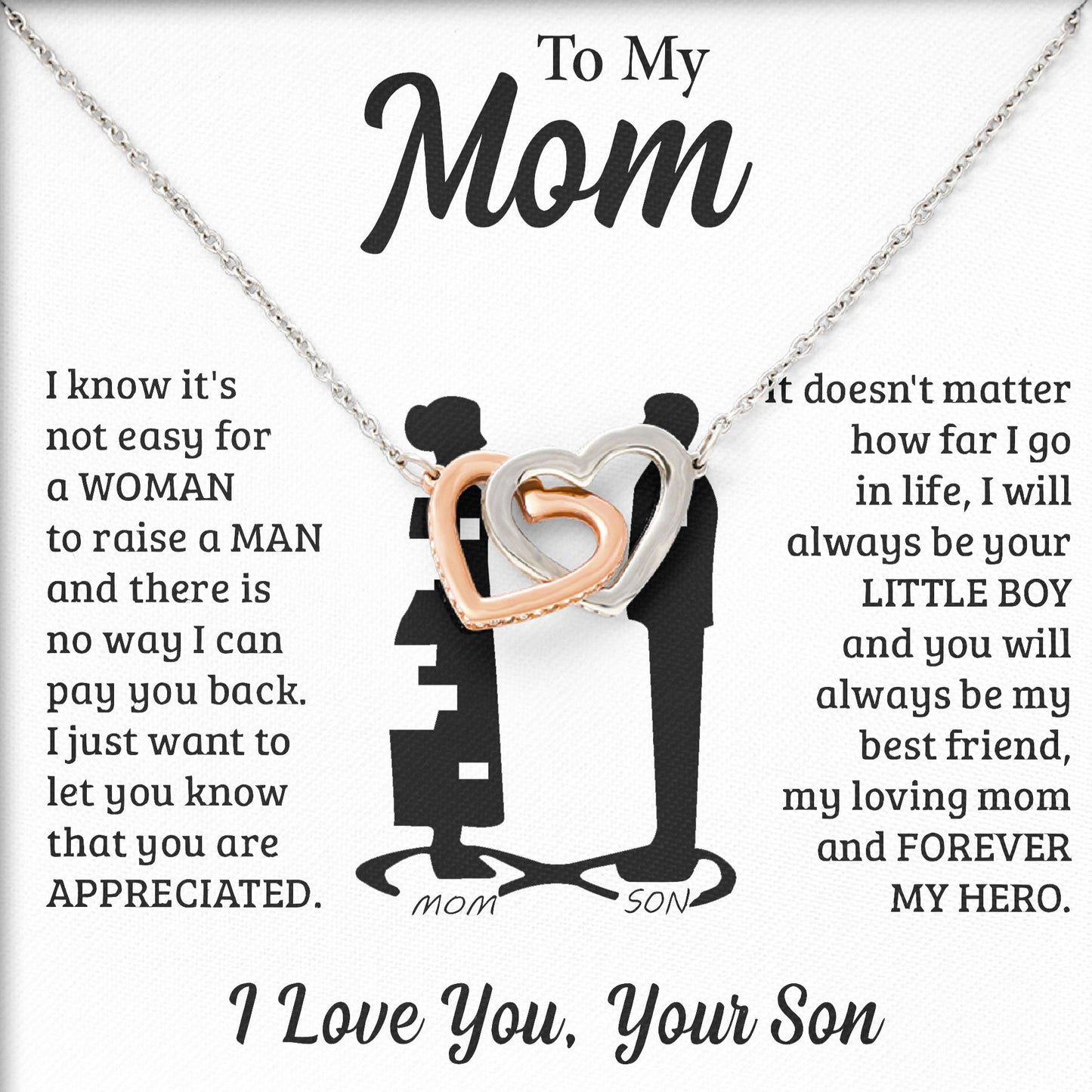 To My Mom Sentimental Jewelry Keepsake From Son