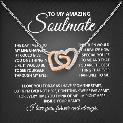 To My Amazing Soulmate Necklace Valentine Gift