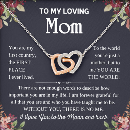 To My Loving Mom Necklace Gift for Special Moments