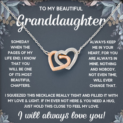 To My Beautiful Granddaughter Jewelry Gift with Love and Message Card