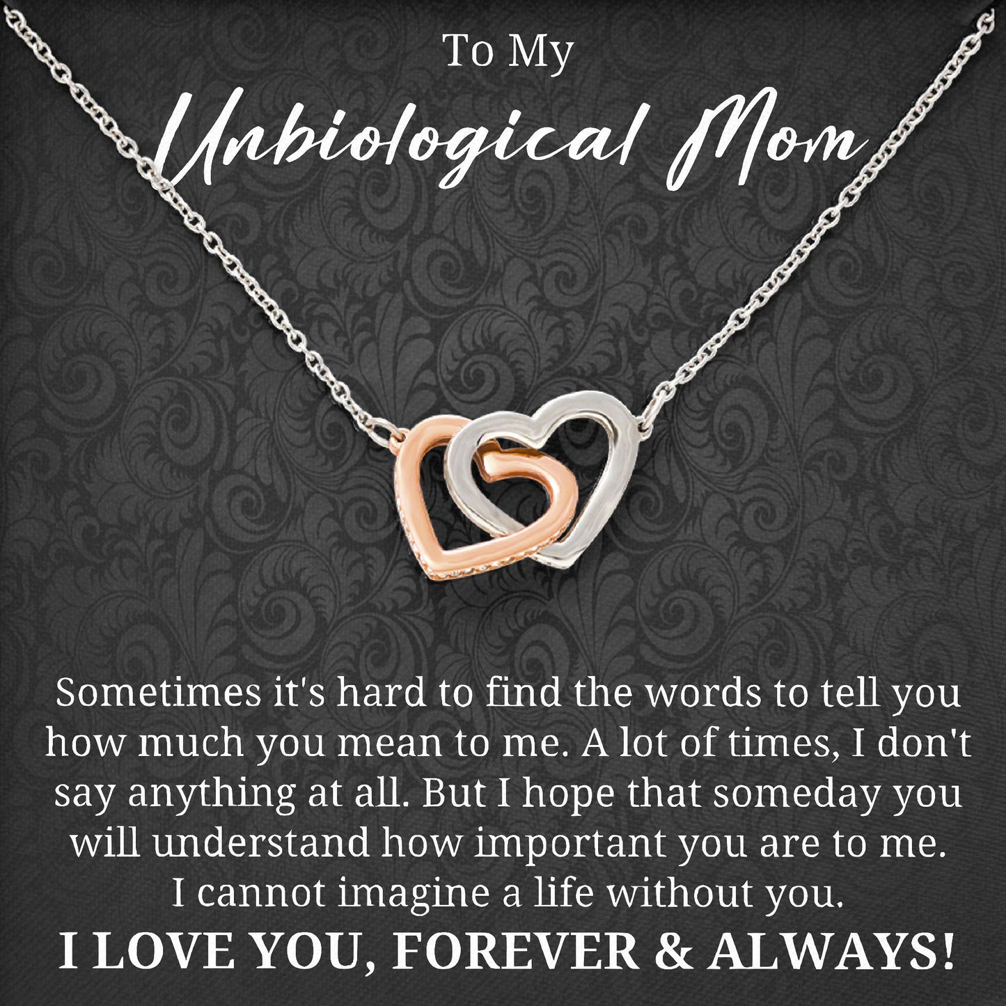 To My Unbiological Mom Love Jewelry Gift