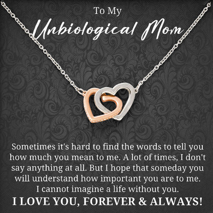 To My Unbiological Mom Love Jewelry Gift