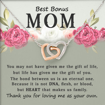 To My Best Bonus Mom Necklace Meaningful Gift