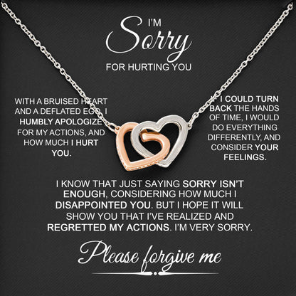 I'm Sorry For Hurting You Neckace, Apologize Gift For Wife Girlfriend Soulmate, Forgive Me Gifts For Her, Valentine, Anniversary Gifts