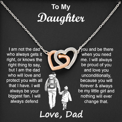 To My Daughter Necklace Gifts For Daughter From Dad, Birthday, Wedding, Valentines Day, Graduation