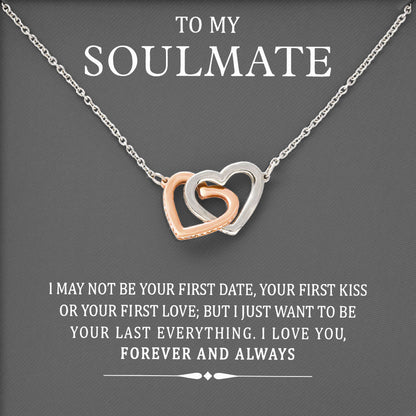 To My Soulmate Jewelry Necklace Gift with Love Message