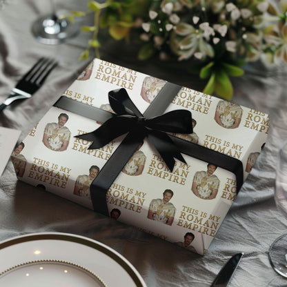 This is my roman empire wrapping paper, Boromir Santa Hat Christmas Gift Wrap