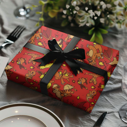 Charizard Lizardon Japanese Anime Xmas Gift Wrap