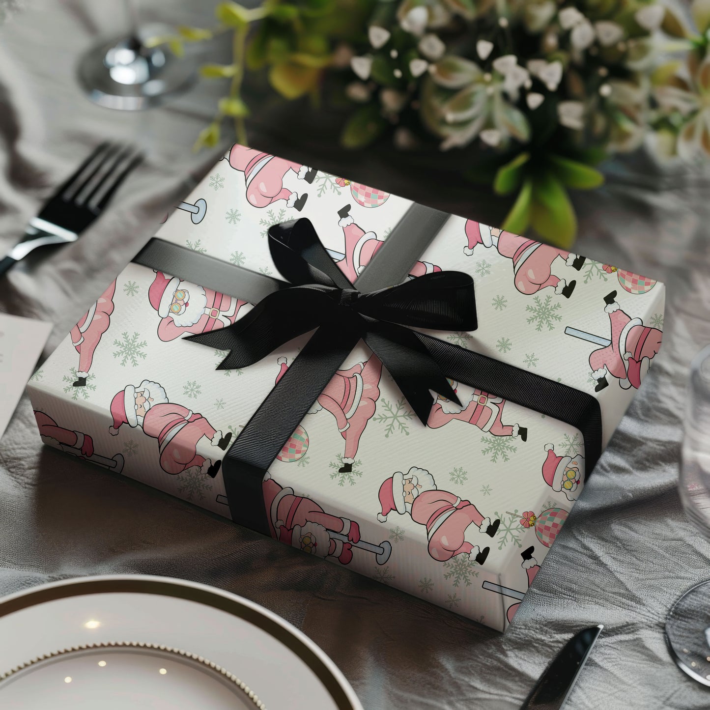 Funny Santa Wrapping Paper