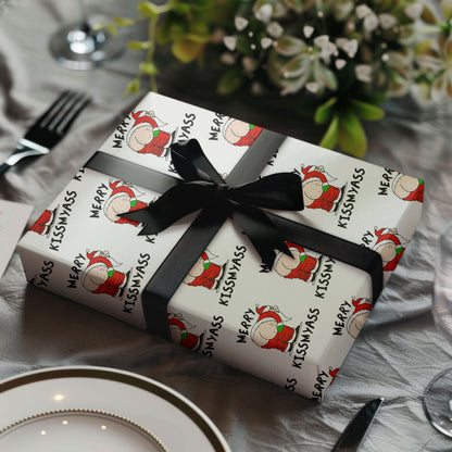 Merry Kissmyass Santa Christmas Wrapping Paper Rolls