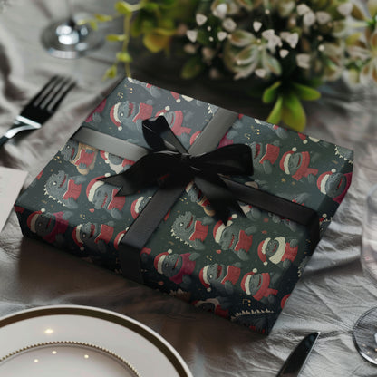Godzilla Santa Christmas Wrapping Paper