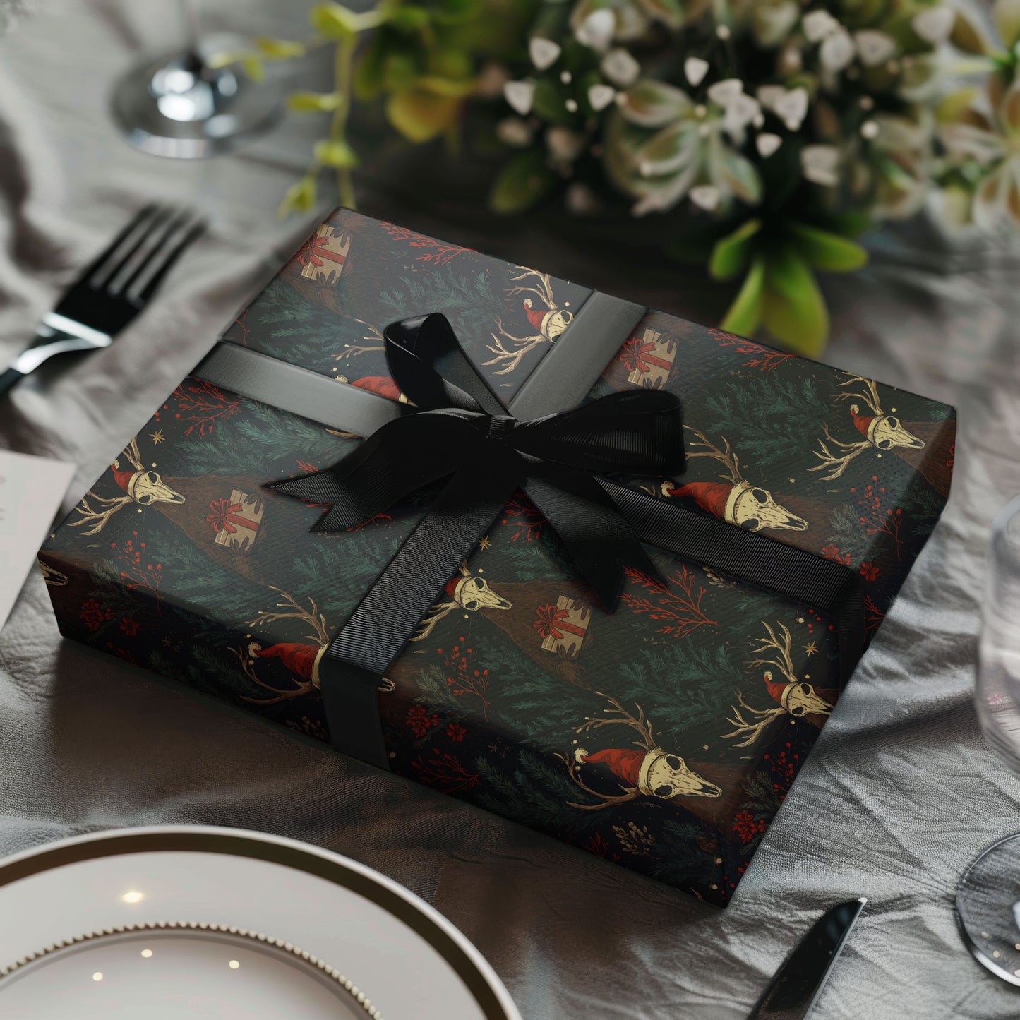 Reindeer Gothic Wrapping Paper