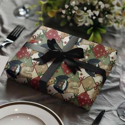 Teddy Santa Christmas Wrapping Paper