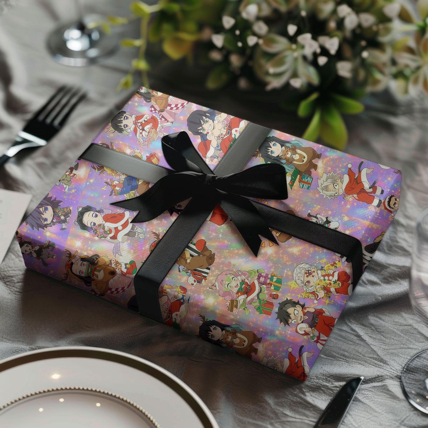 Demon Slayer for Xmas Holiday Gift Wrap