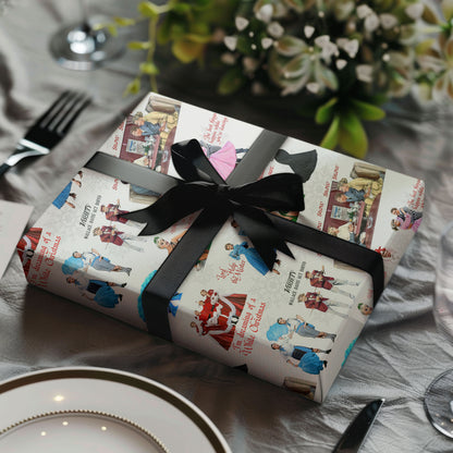 White Christmas Wrapping Paper Sheet