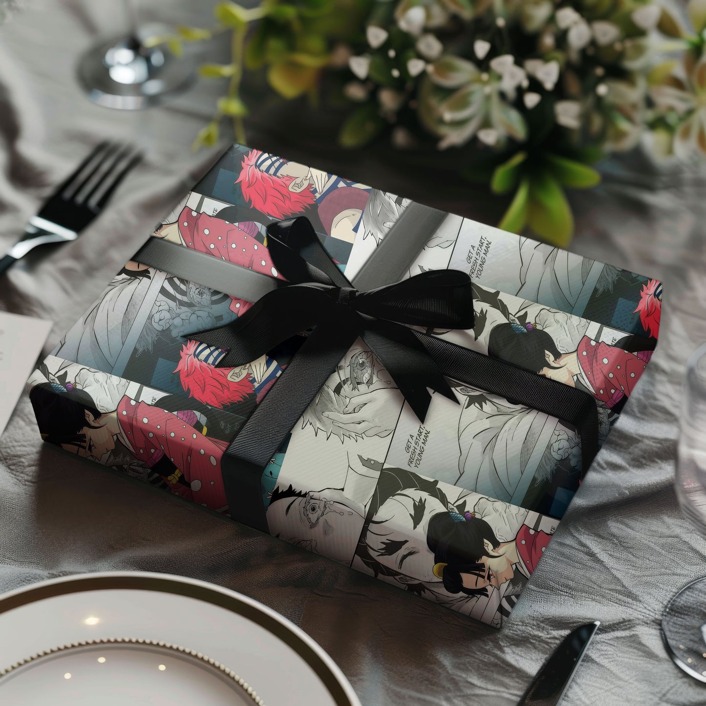 Demon Slayer for Xmas Holiday Gift Wrap