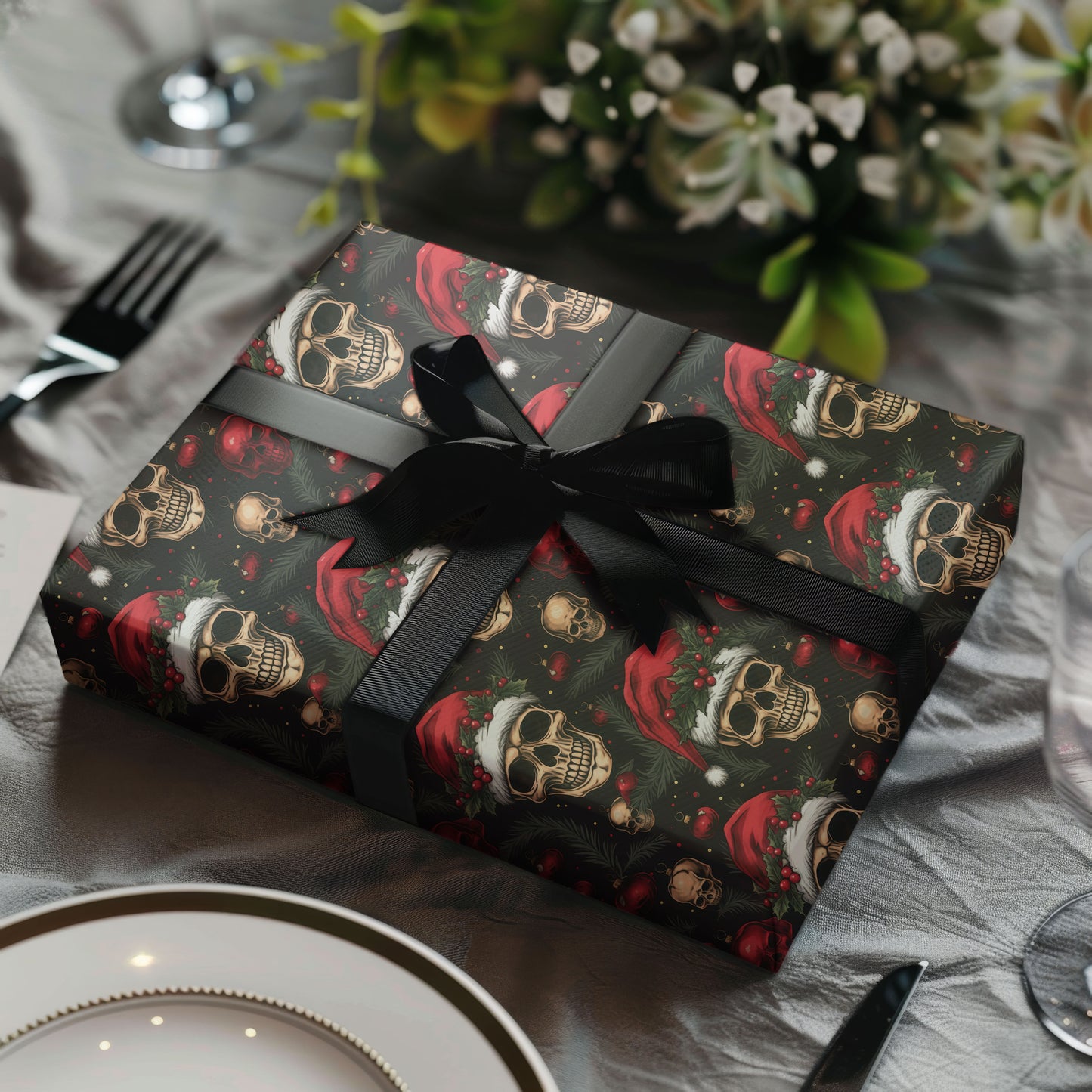 Gothic Skeleton Wrapping Paper