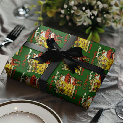 Naughty Funny Santa Christmas Wrapping Paper